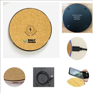 15W Round Fast Charging Wood Aluminum Alloy Wireless Charger